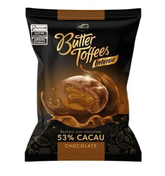BALA BUTTER TOFFEES 500G ESPECIAL 53% CACAU