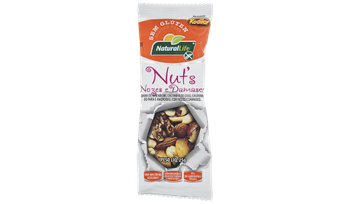 BARRA CEREAL NATURAL LIFE 25G S/GLÚTEN NOZES/DAMASCO