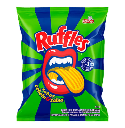 BATATA RUFFLES 33G CEBOLA/SALSA