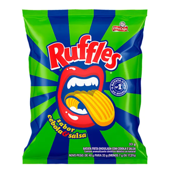 BATATA RUFFLES 33G CEBOLA/SALSA