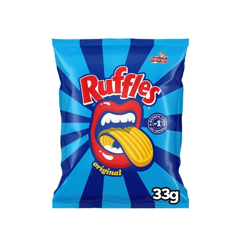 BATATA RUFFLES 33G NATURAL C/SAL