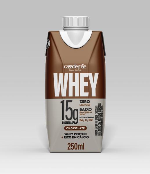 BEBIDA LÁCTEA CASA DE MAE 250ML 15G PROTEÍNA WHEY CHOCOLATE