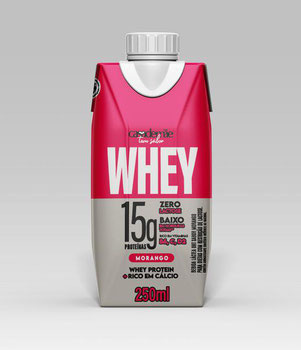 BEBIDA LÁCTEA CASA DE MAE 250ML 15G PROTEÍNA WHEY MORANGO