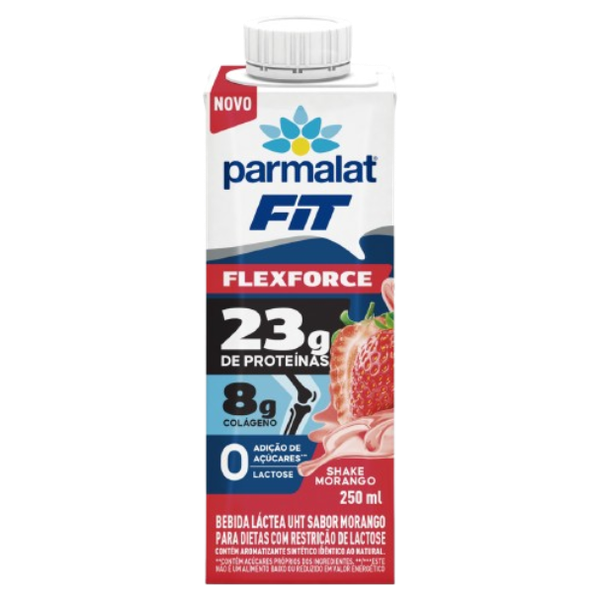 BEBIDA LÁCTEA PARMALAT 250ML FIT ZERO LACTOSE MORANGO
