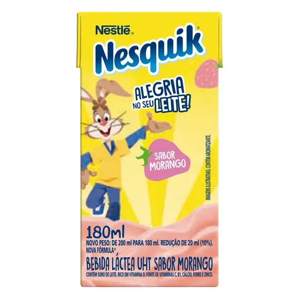 BEBIDA LÁCTEA NESQUIK 180ML C/1 MORANGO