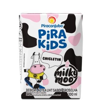 BEBIDA LACTEA PIRACANJUBA MILKY MOO 200ML CHICLETIN