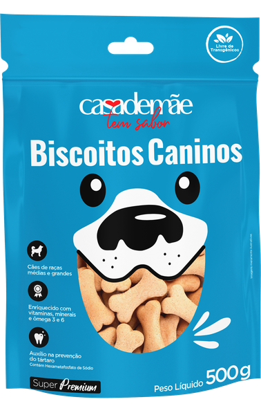 BISCOITO CASA DE MÃE 500G CÃO RAÇAS GRANDES