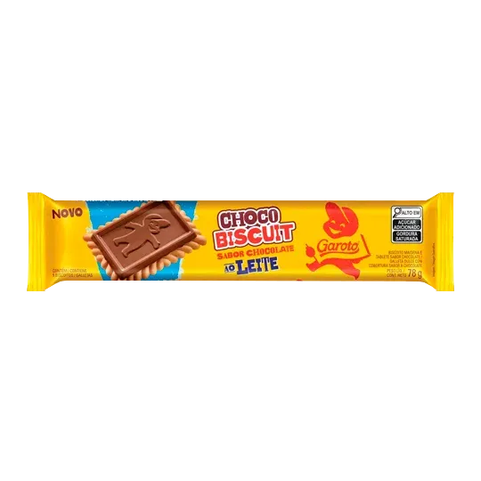 BISCOITO GAROTO 78G CHOCOBISCUIT AO LEITE
