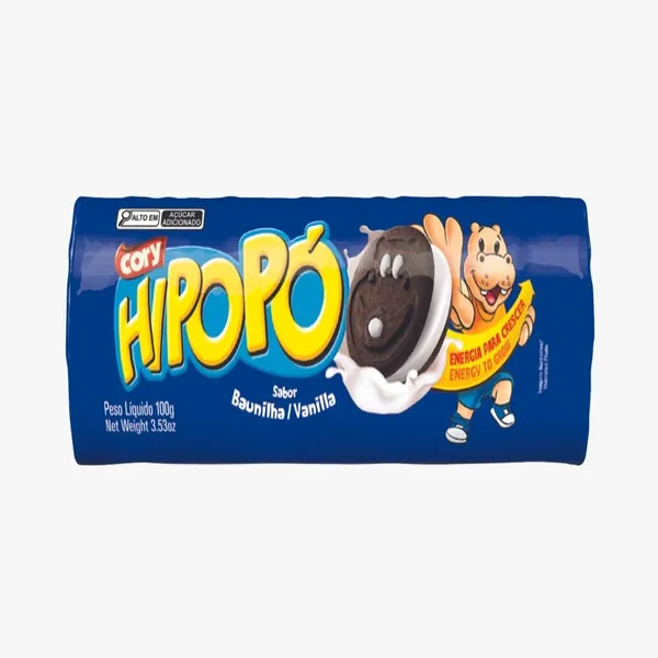 BISCOITO HIPOPO 100G RECHEIO BAUNILHA