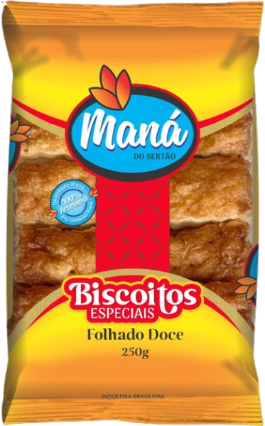 BISCOITO MANA 250G FOLHADO DOCE