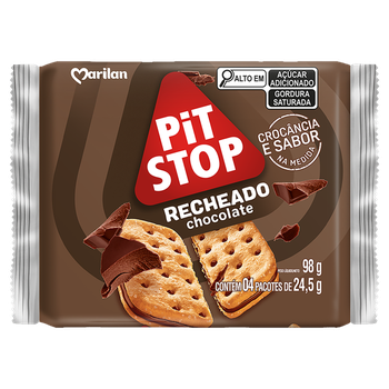 BISCOITO MARILAN 98G PIT STOP RECHEADO CHOCOLATE