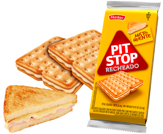 BISCOITO MARILAN 98G PIT STOP RECHEADO MISTO QUENTE