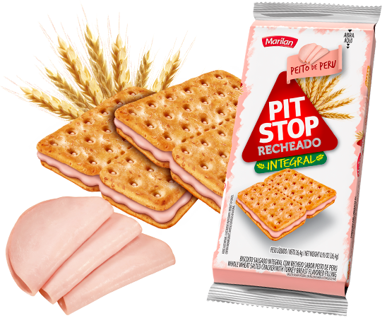 BISCOITO MARILAN 98G PIT STOP RECHEADO PEITO PERU