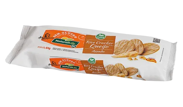 BISCOITO NATURAL LIFE 84G RICE CRACKER QUEIJO