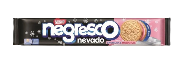 BISCOITO NESTLE 90G NEGRESCO NEVADO BAUNILHA E MORANGO
