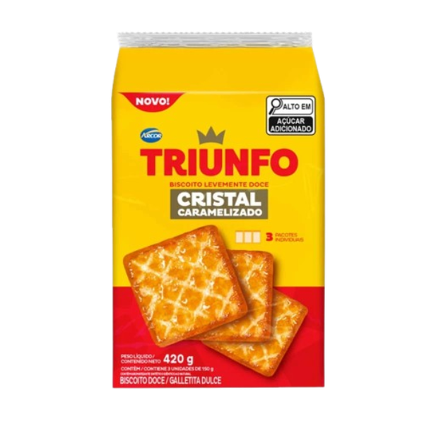 BISCOITO TRIUNFO 420G CRISTAL CARAMELIZADO