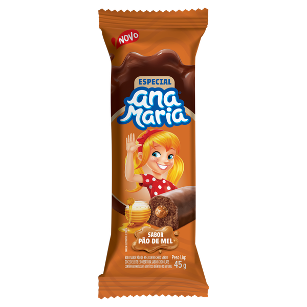 BOLINHO ANA MARIA 45G COBERTURA PÃO MEL