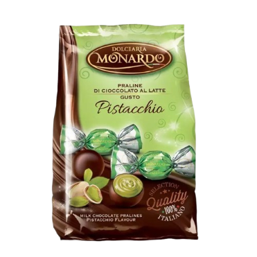 BOMBOM DOLCIARIA MONARDO 100G PRALINE PISTACHE