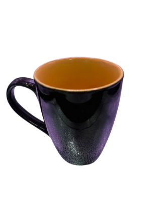 CANECA CASA DE MÃE 330ML CERAMICA PRETA AMARELO