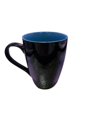 CANECA CASA DE MÃE 330ML CERAMICA PRETA AZUL