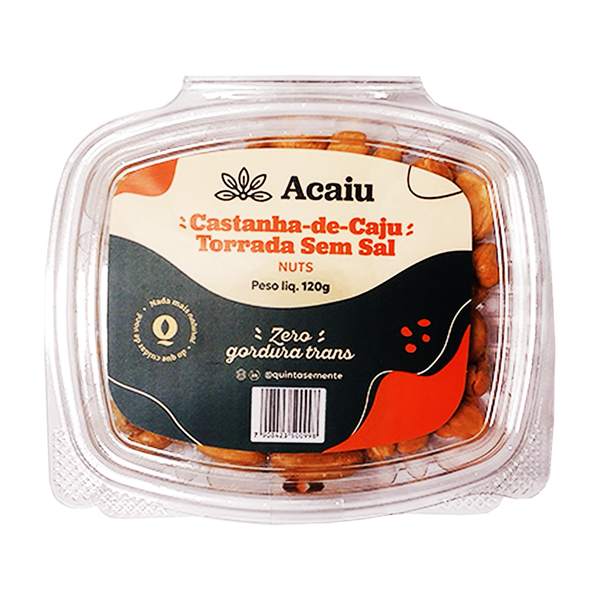 CASTANHA CAJU QUINTA SEMENTE 120G TORRADO/SEM SAL