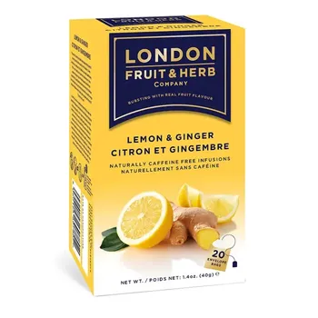 CHÁ LONDON 40G C/20 LIMÃO/GENGIBRE