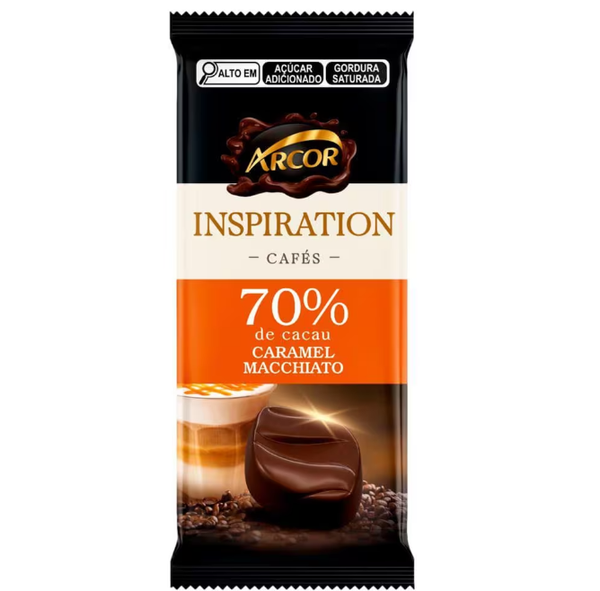 CHOCOLATE ARCOR 80G INSPIRATION 70% CARAMEL MACCHIATO