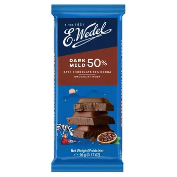 CHOCOLATE E WEDEL 90G MILK DARK 50%