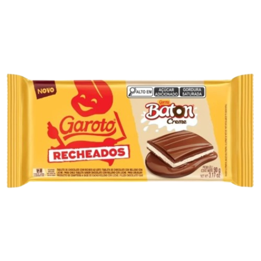 CHOCOLATE GAROTO 90G TB RECHEADOS BATON