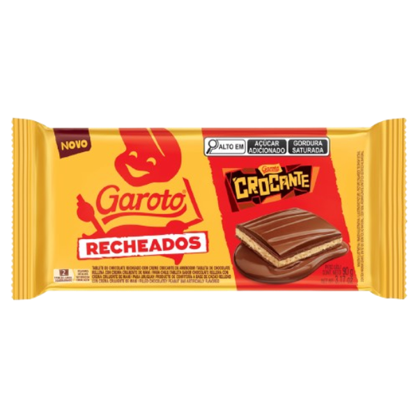 CHOCOLATE GAROTO 90G TB RECHEADOS CROCANTE