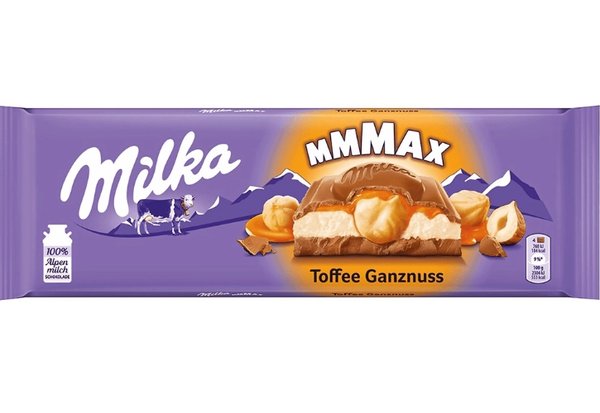 CHOCOLATE LACTA 300G MILKA AVELÃ/CARAMELO