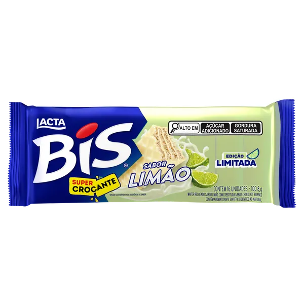 CHOCOLATE LACTA BIS 100.8G C/16 LIMÃO