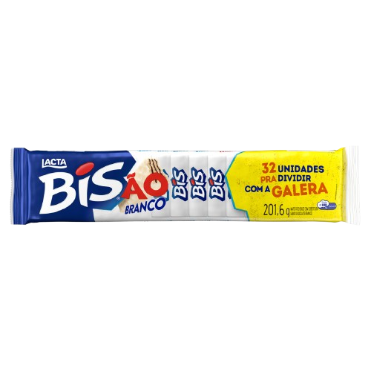 CHOCOLATE LACTA BISÃO 201,6G C/32 BRANCO