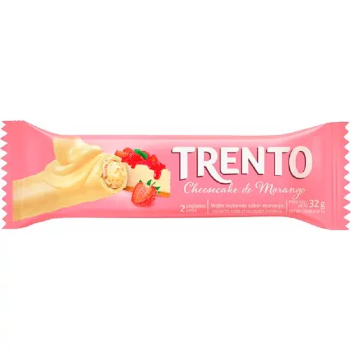 CHOCOLATE TRENTO 32G CHEESECAKE MORANGO