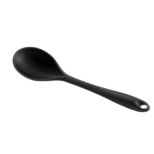 COLHER CASA DE MÃE 35X6,5CM SILICONE PRETA