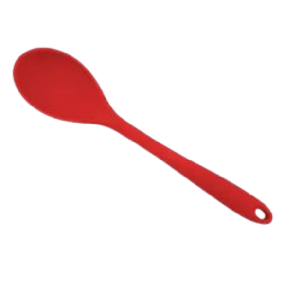 COLHER CASA DE MÃE 35X6,5CM SILICONE VERMELHA