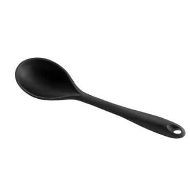 COLHER CASA DE MÃE SILICONE PRETA