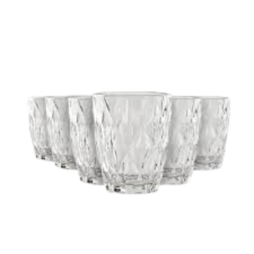 CONJUNTO COPO DIAMONDS 260ML C/6 MALTA