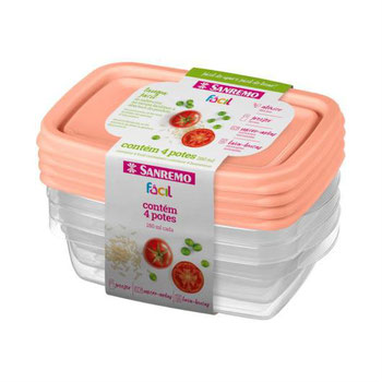 CONJUNTO POTE SANREMO 280ML C/4 FÁCIL