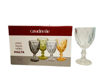 CONJUNTO TAÇA CASA DE MÃE 300ML C/6 TRANSPARENTE