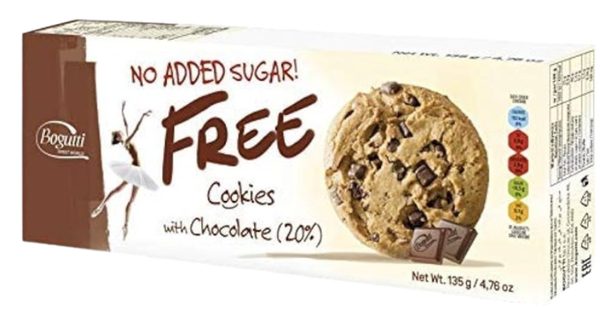 COOKIES BOGUTTI FREE 135G GOTAS CHOCOLATE 20%