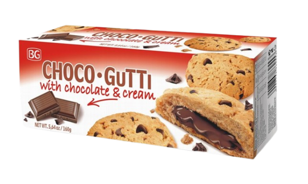COOKIES CHOCO GUTTI 160G GOTAS CREME CHOCOLATE