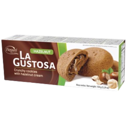 COOKIES LA GUSTOSA 150G CREME AVELÃ