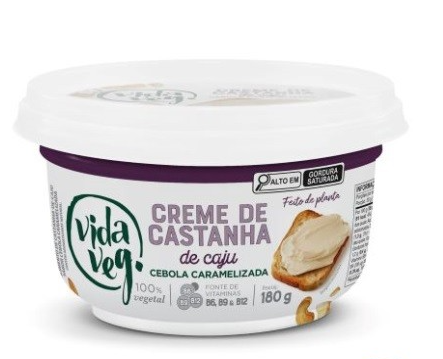CREME CASTANHA CAJU VIDA VEG 180G CEBOLA CARAMELIZADA