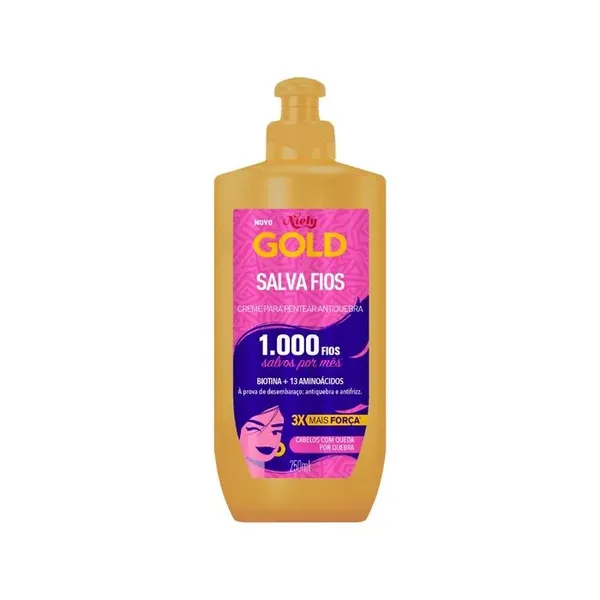 CREME DE PENTEAR NIELY GOLD 250G SALVA FIOS