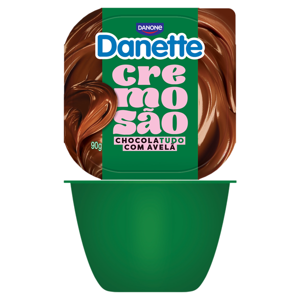 DANETTE 90G CREMOSAO CHOCOLATE C/AVELÃ