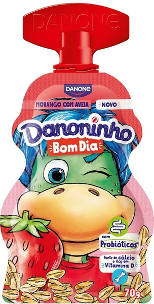 DANONINHO 70G POUCH MORANGO C/AVEIA