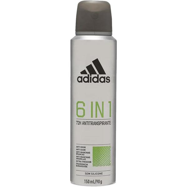 DESODORANTE ADIDAS AEROSOL MASC 150ML 6 IN 1