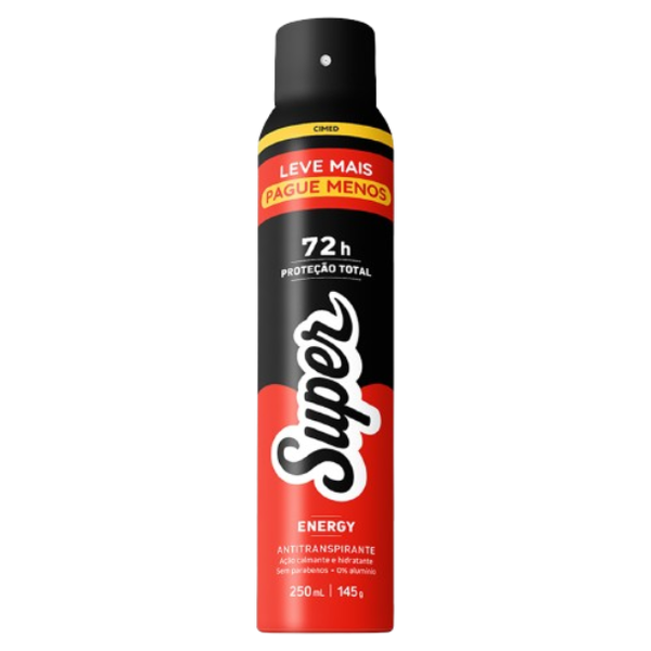 DESODORANTE SUPER AEROSOL MEN 250ML ENERGY
