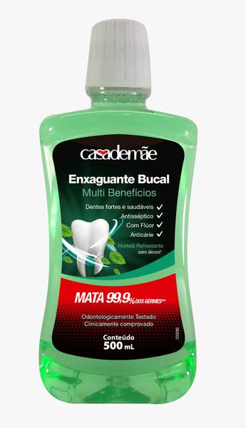 ENXAGUANTE BUCAL CASA DE MÃE 500ML HORTELÃ S/ÁLCOOL
